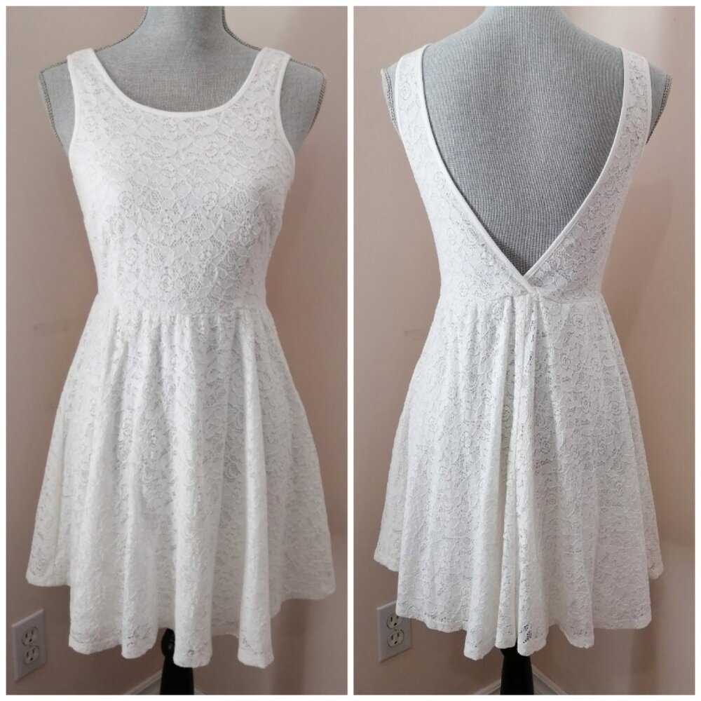White Lace Dress by Monteau